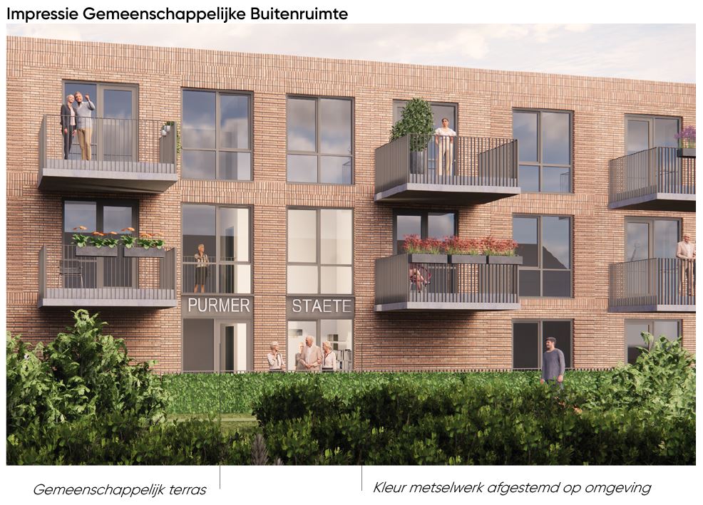 Gevel entreezijde Fijn Wonen Tarwestraat. TWIN